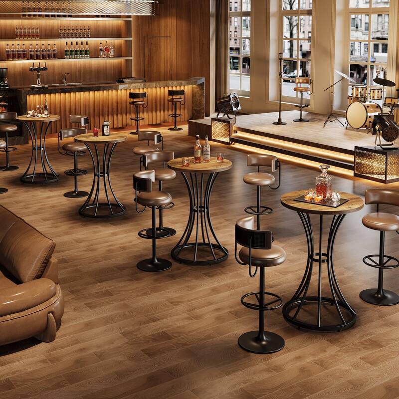 High Top Bar Table, Cocktail Pub Stand, Living Room Coffee Kitchen Party Accent Pub Table