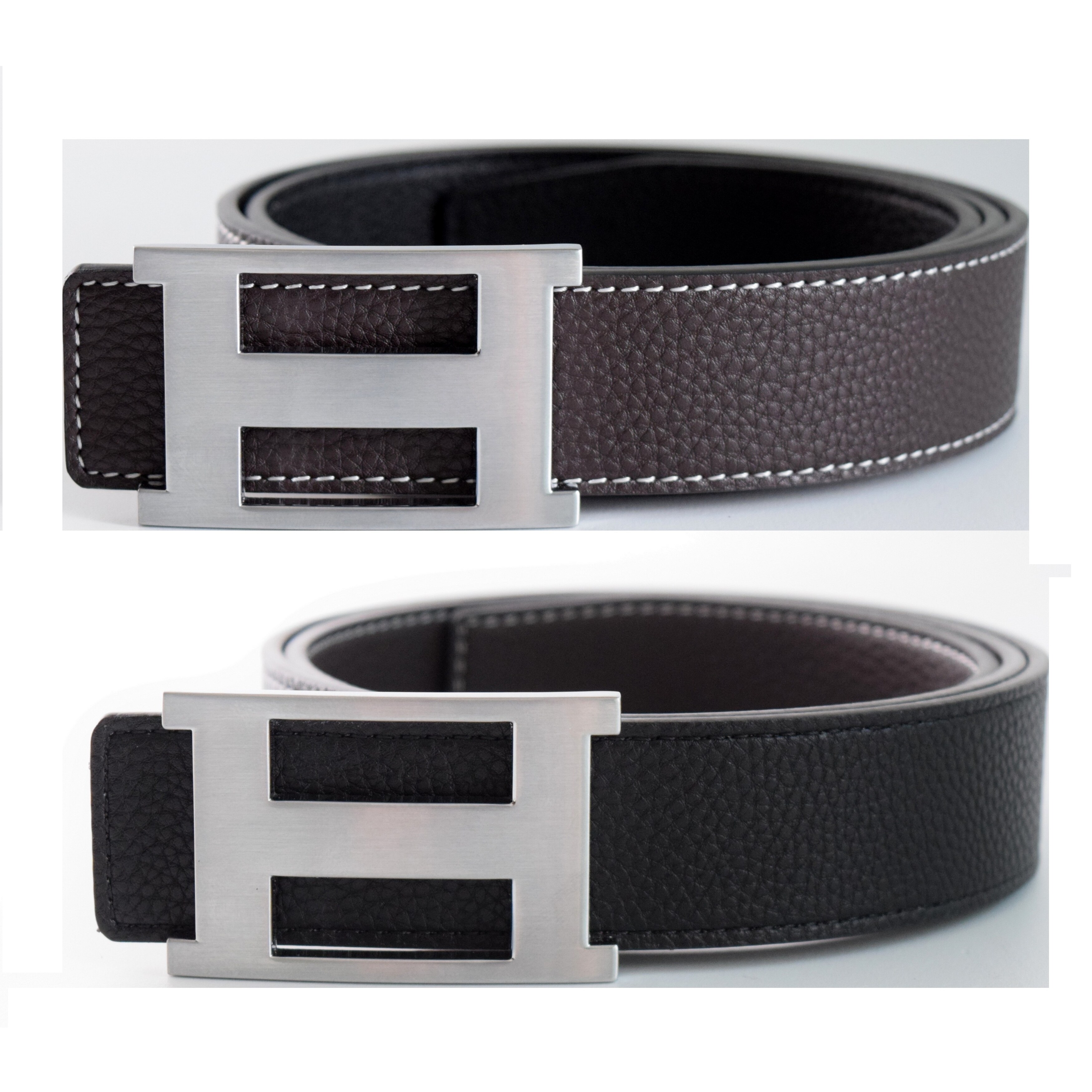 belt with big h buckle