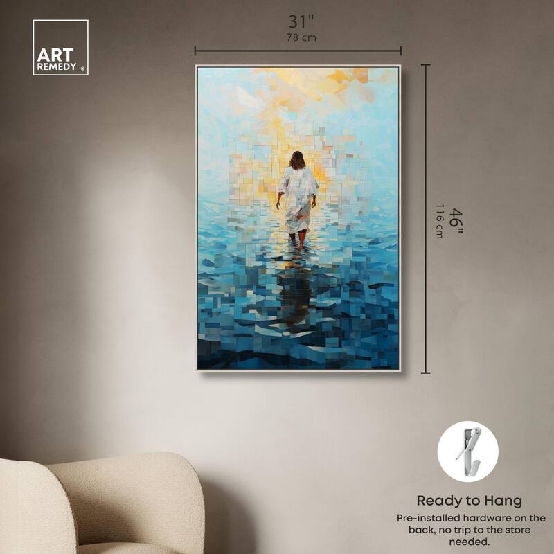 Water Walker Mosaic II Canvas by Art Remedy