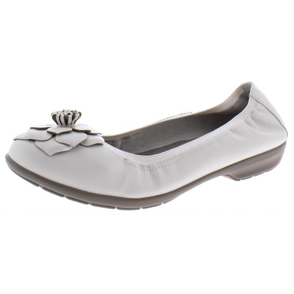 white slip on flats