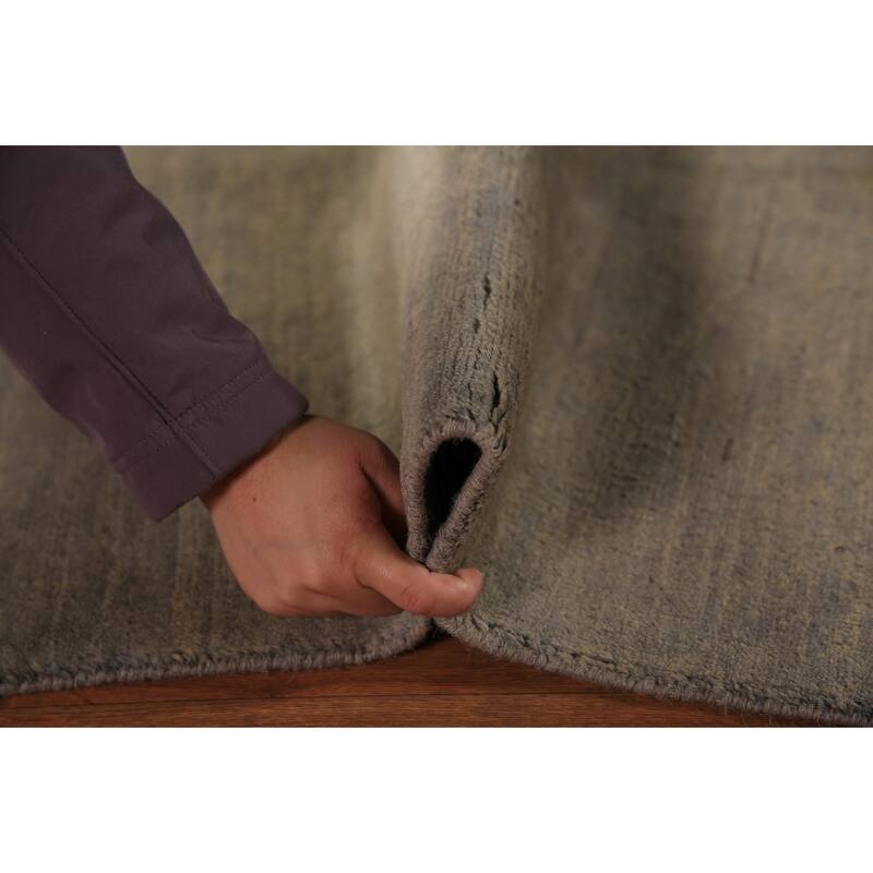 Modern Gabbeh Oriental Rug Hand-Knotted Multi-Color Wool Carpet - 2'9" x 3'10"