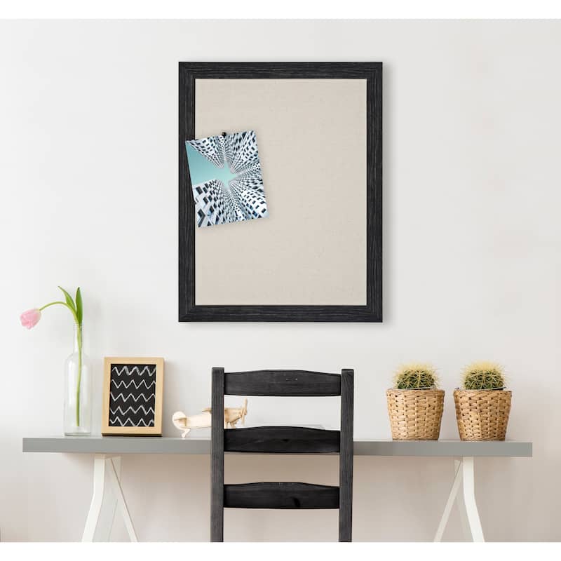 DesignOvation Beatrice Framed Linen Fabric Pinboard