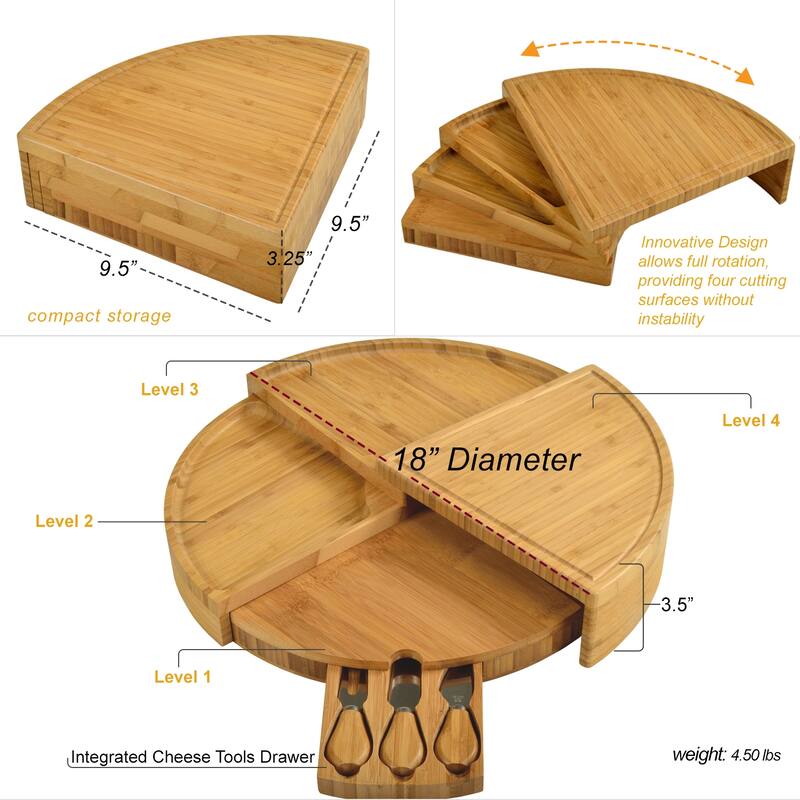 NCAA Georgia Tech Yellow Jackets Bamboo Cheese & Charcuterie Board