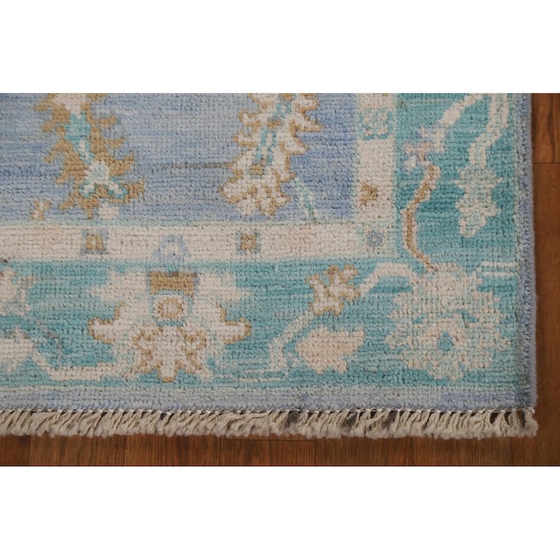 Geometric Oriental Oushak Turkish Rug Wool Hand-knotted Foyer Carpet - 2'0" x 3'11"