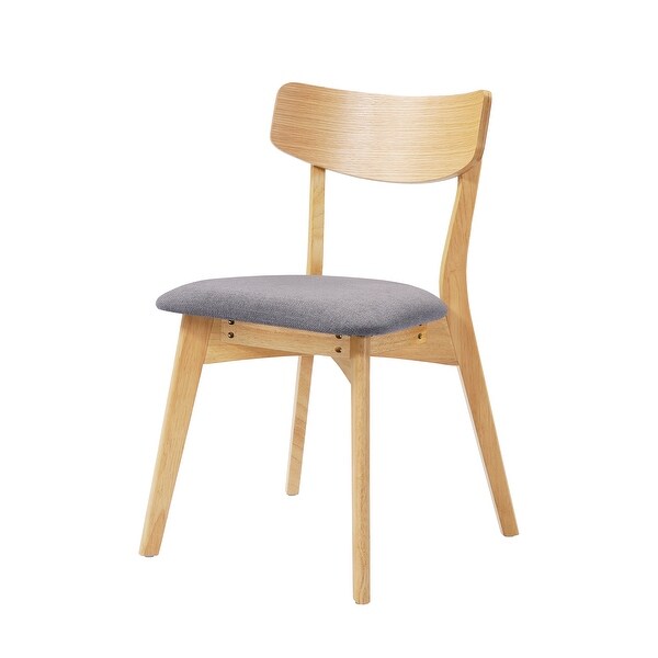 Chazz Mid-Century Modern Upholstered Rubberwood Dining