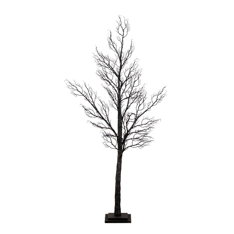 5-ft Pre-Lit Halloween Minimalist Twig Artificial Fall Tree - Black
