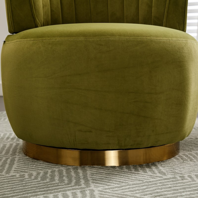 360 Degree Swivel Cuddle Barrel Sofa Chairs with Wide Upholstered