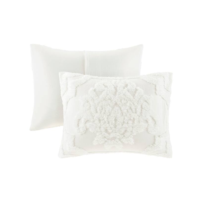 Madison Park Aeriela Tufted Cotton Chenille Damask Comforter Set