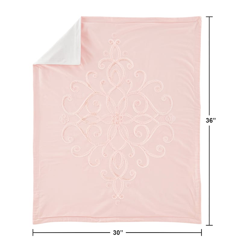 Pink Boho Bohemian Girl Baby Receiving Security Swaddle Blanket - Solid Blush Shabby Chic Princess Luxurious Luxury Elegant