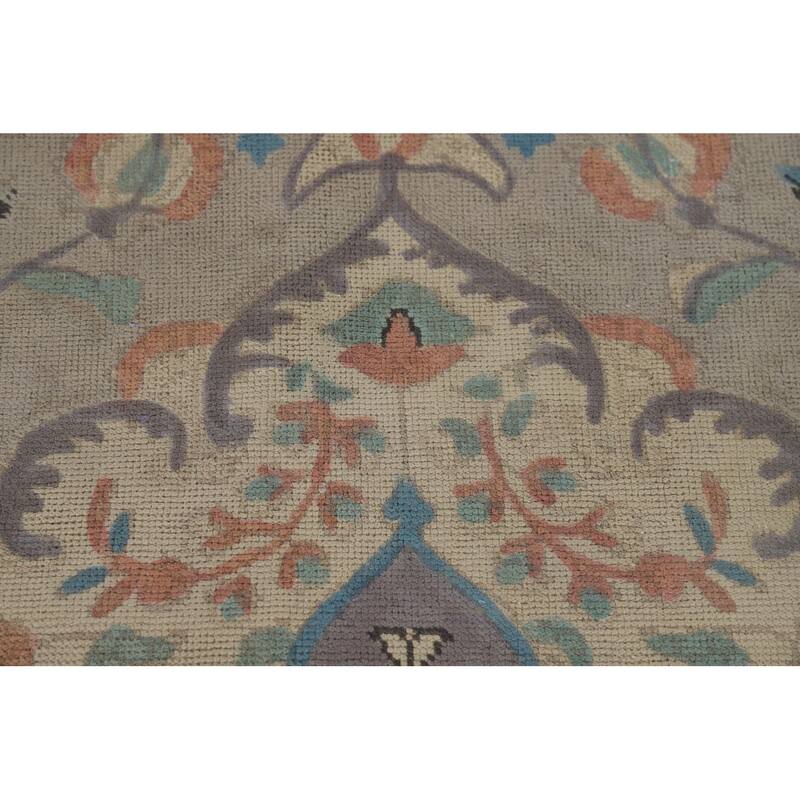 Tabriz Vintage Persian Area Rug Hand-Knotted Wool Carpet - 9'11" x 12'11"