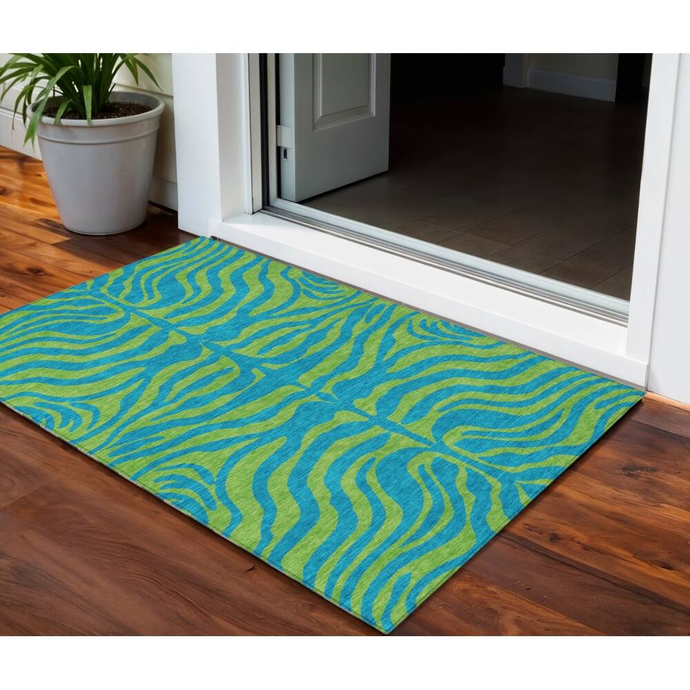 HomeRoots Animal Print Transitional Rectangle Outdoor Rug