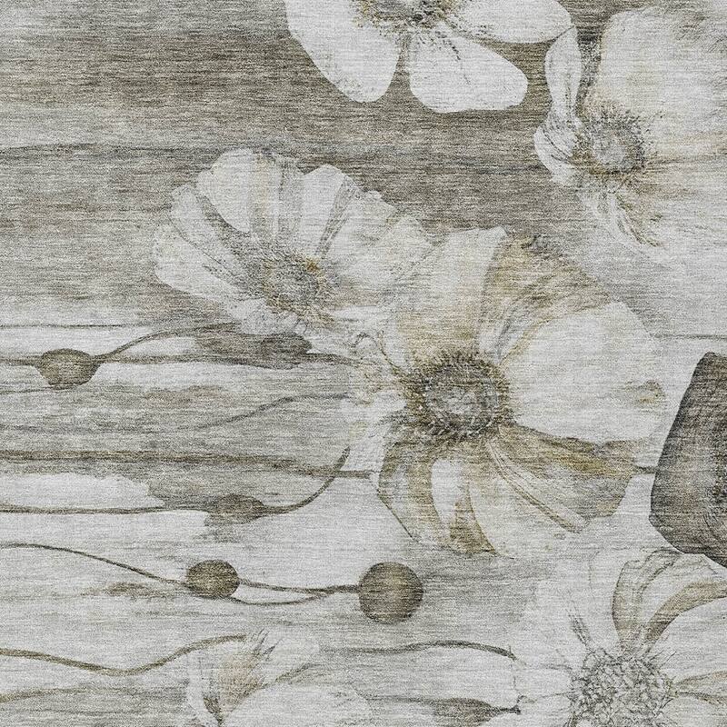 HomeRoots Floral Transitional Rectangle Outdoor Rug