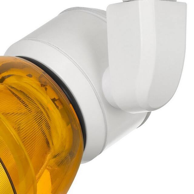 10W Integrated LED Track Fixture with Polycarbonate Head, Yellow and White