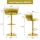 preview thumbnail 2 of 11, Modern Velvet Adjustable Swivel Bar Stools Set of 2