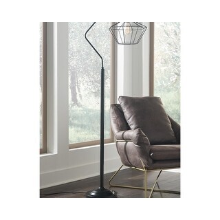 Makeika Urban Black 62 Inch Floor Lamp - 12.25" W x 21" D x 62" H