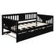 preview thumbnail 58 of 72, Elegant Design Daybed with Trundle Bed, Wooden Sofa Bed for Bedroom Living Room, Wood Platform Bed Frame for Kids Teens Guests