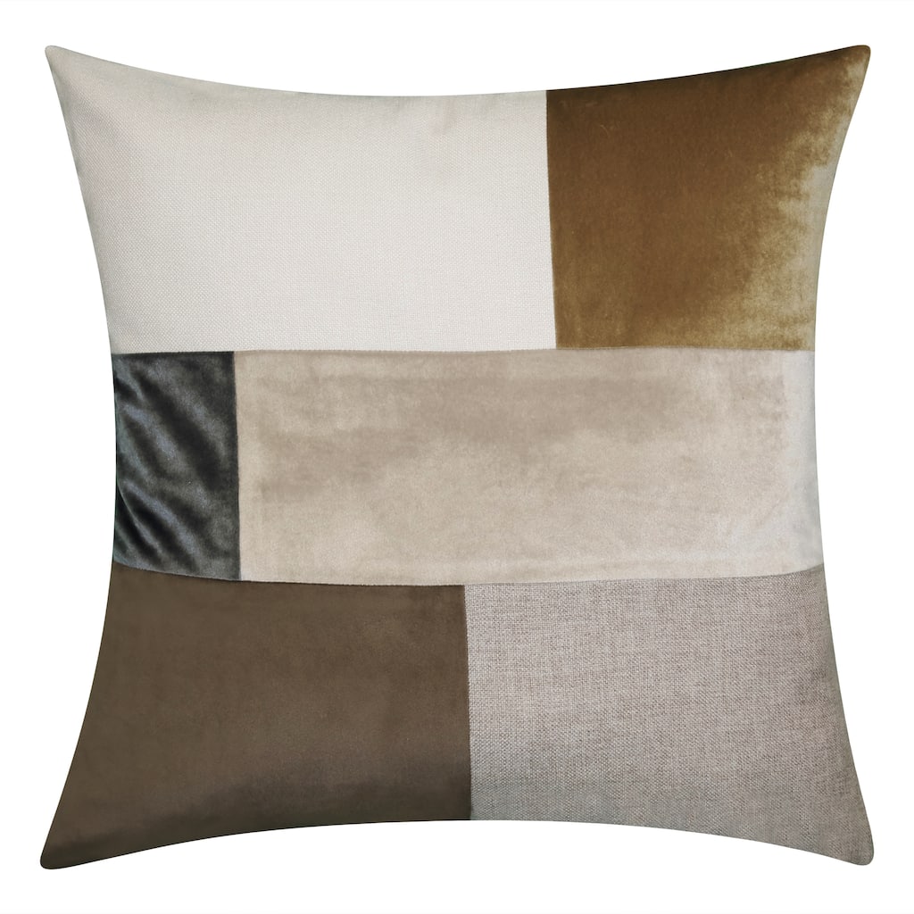 Edie At Home Canaby Color Block 20x20 Decorative Pillow Natural 20x20 Natural Multi