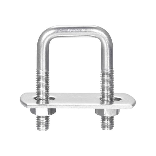 Square UBolts, 304 Stainless Steel U Clamp Bolt with Nuts and Plates