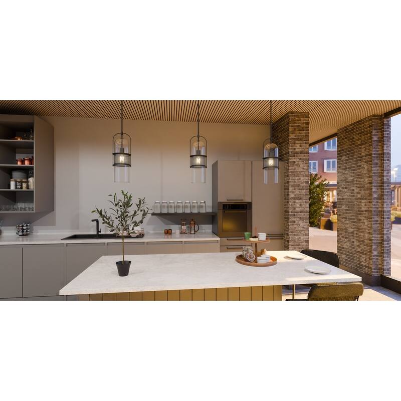 Soffer 1-Light Matte Black Mini Pendant Light