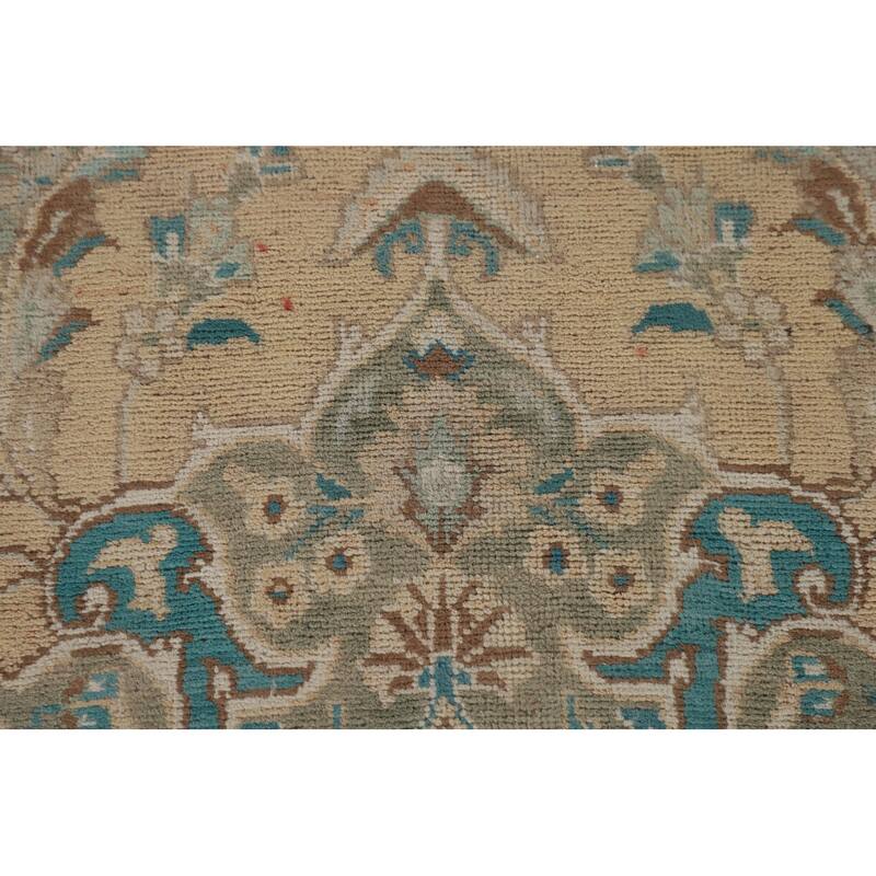 Distressed Tabriz Persian Vintage Area Rug Handmade Wool Carpet - 6'8"x 10'2"