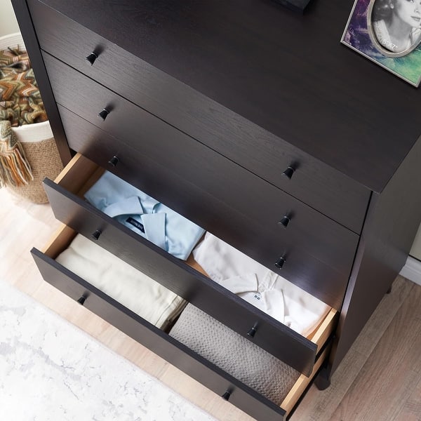 Mid-Century Modern 5 Drawer Dresser, Wood Chest of Drawers - On Sale - Bed  Bath & Beyond - 39947521