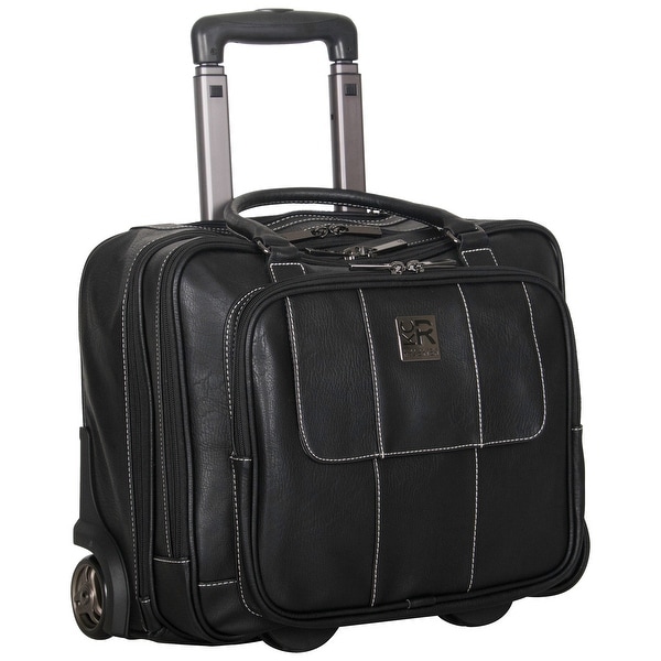 Kenneth Cole Reaction Pebbled Faux Leather Dual Compartment 2-Wheeled 16-inch Laptop Carry-on Business Overnighter. Opens flyout.