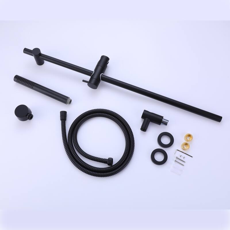 Single Function Wall Mounted Adjustable Handheld Shower Head With Slide Bar