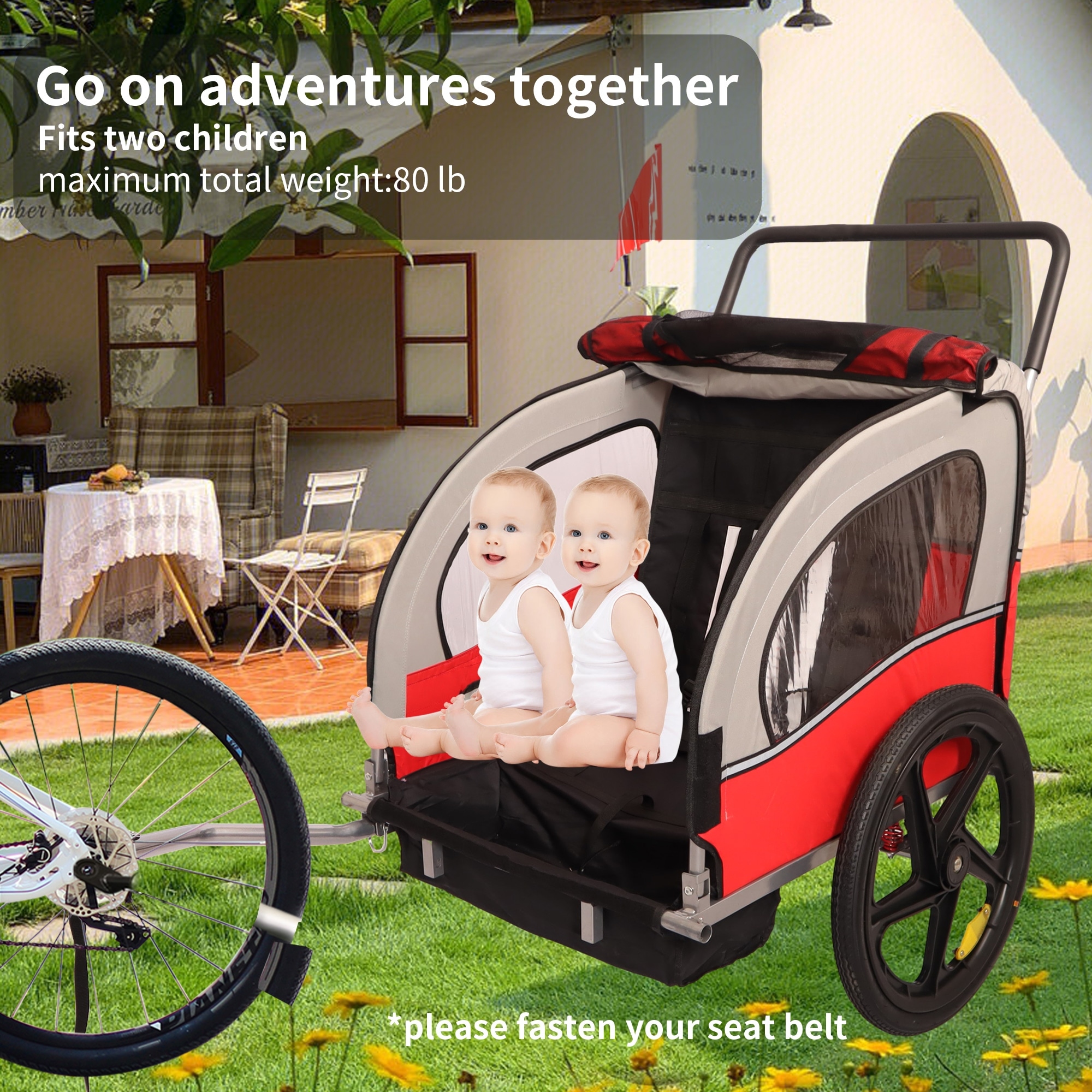 3 passenger bike trailer best sale