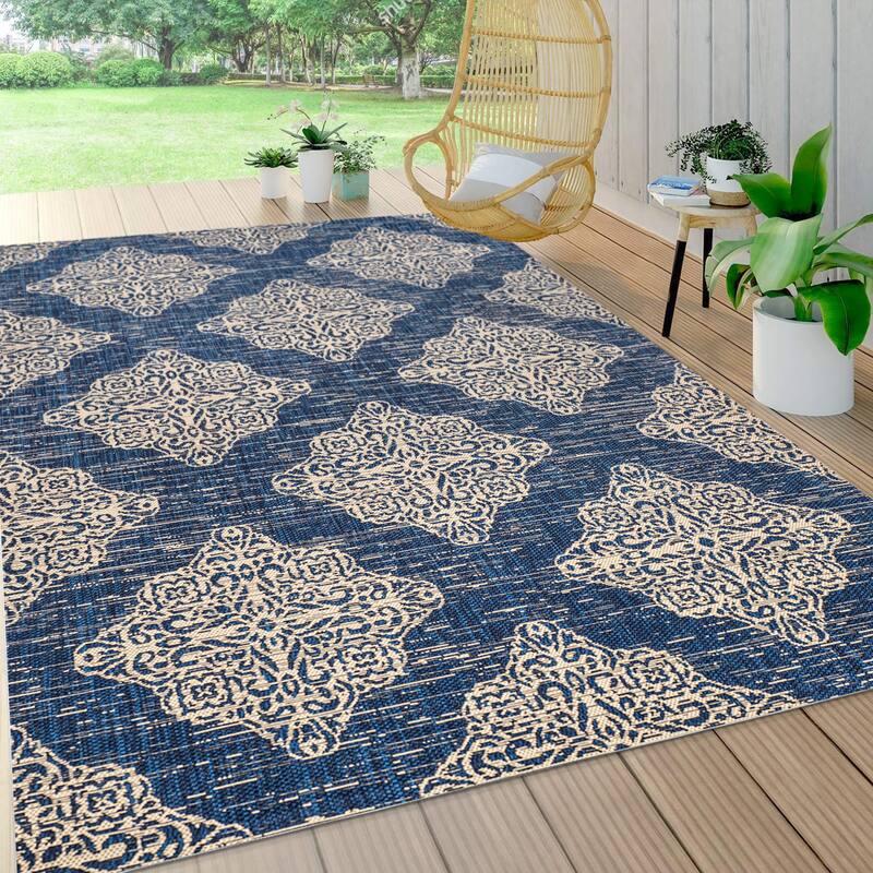 JONATHAN Y Arabesque Ornate Medallions Indoor/Outdoor Area Rug