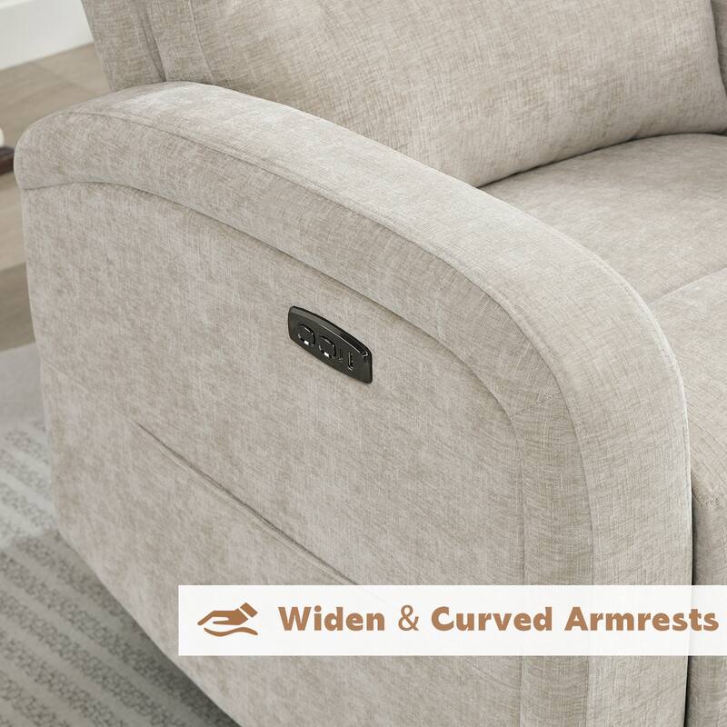 Aemeios Swivel Power Recliner Rocker with USB and Type C Port Set of 2