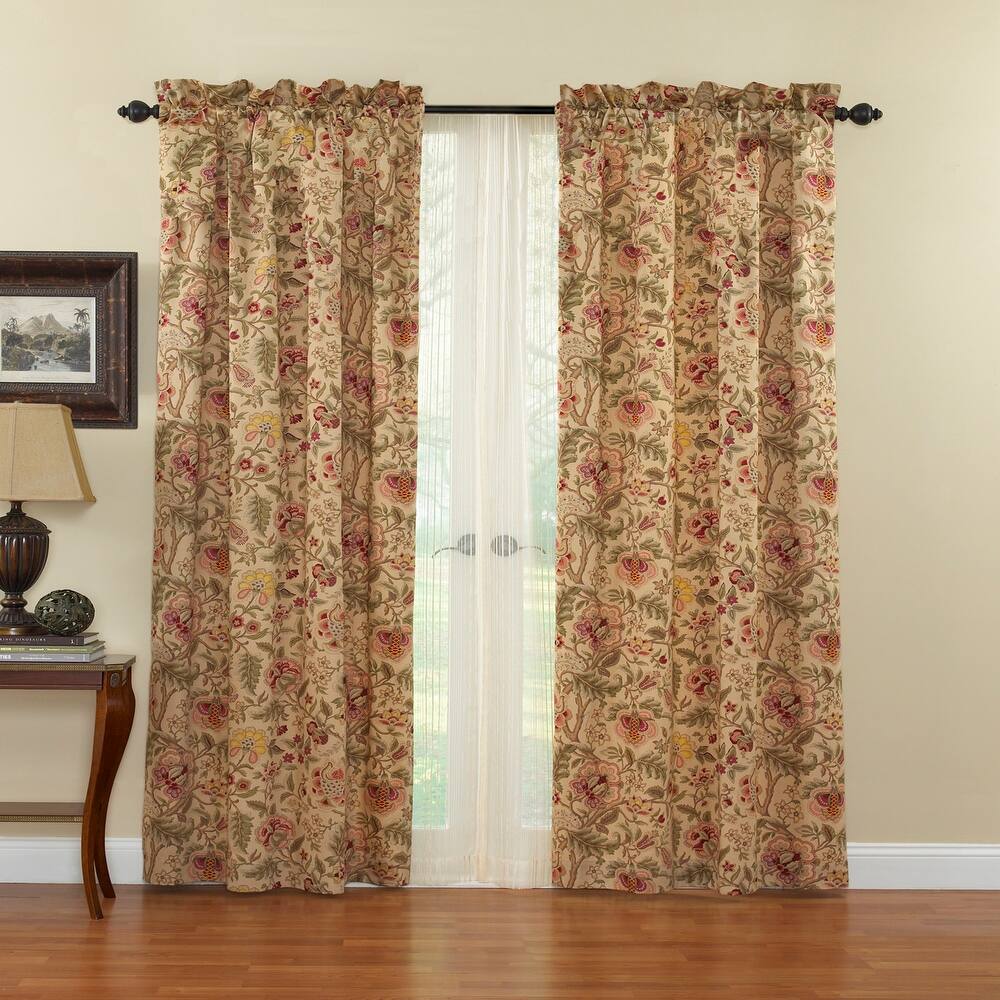 Laurel Springs 50 X 15 Short Curtain Valance Small Window Curtains Bathroom Waverly Valances For Windows Parchment Living Room And Kitchens Home Kitchen Curtains Drapes Fcteutonia05de