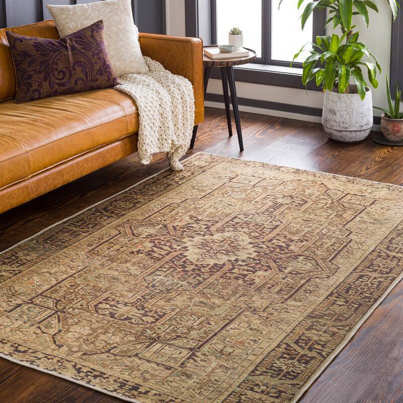 Artistic Weavers Cortland Machine Washable Vintage Medallion Area Rug - 2' x 2'11" - Olive