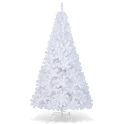 7 Feet White Christmas Tree with Solid Metal Legs