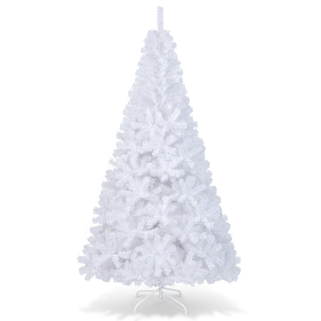 7 Feet White Christmas Tree with Solid Metal Legs