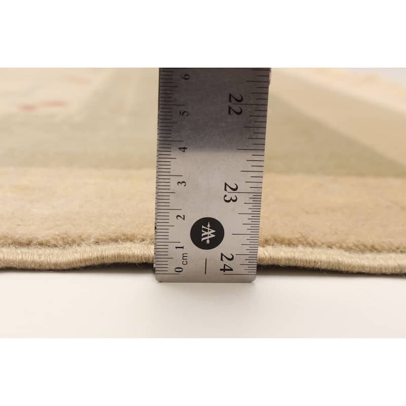 ECARPETGALLERY Hand-knotted Color Transition Beige Wool Rug - 5'6 x 8'2