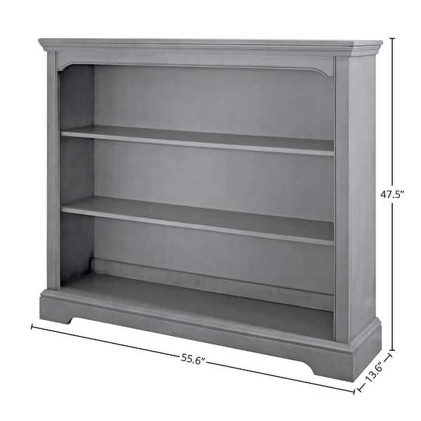 Hanley 56" Wide Hutch/Bookcase, Cloud
