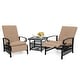 preview thumbnail 31 of 51, Outdoor Cushioned Chaise Lounge Adjustable Patio Reclining Lounge Chair, Recliner Lounge Chair & Bistro Table Set