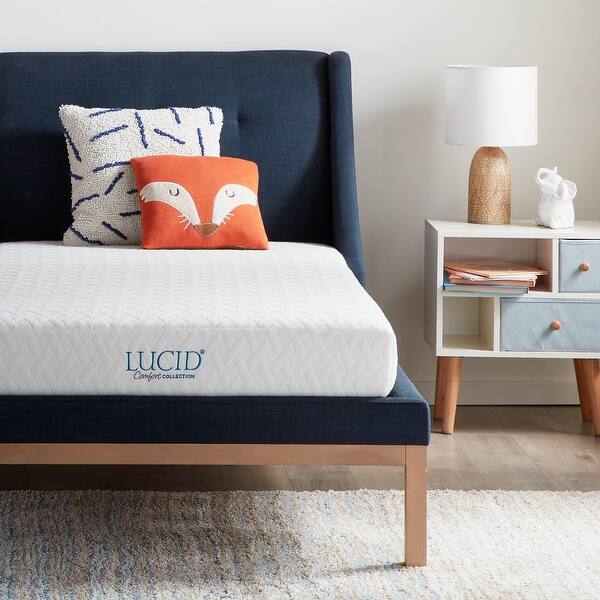 Shop Lucid Comfort Collection Dual Layered 5 Inch Gel Memory Foam Mattress On Sale Overstock 10878327