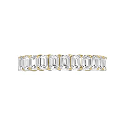 Marquee Jewels Emerald Cut Lab Grown Diamond Eternity Band in 14K Yellow Gold (4.80 Carat TW)
