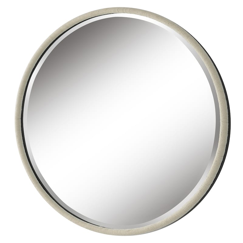 Uttermost Ranchero White Round Mirror - 42.5 W X 42.5 H X 2.125 D (in)