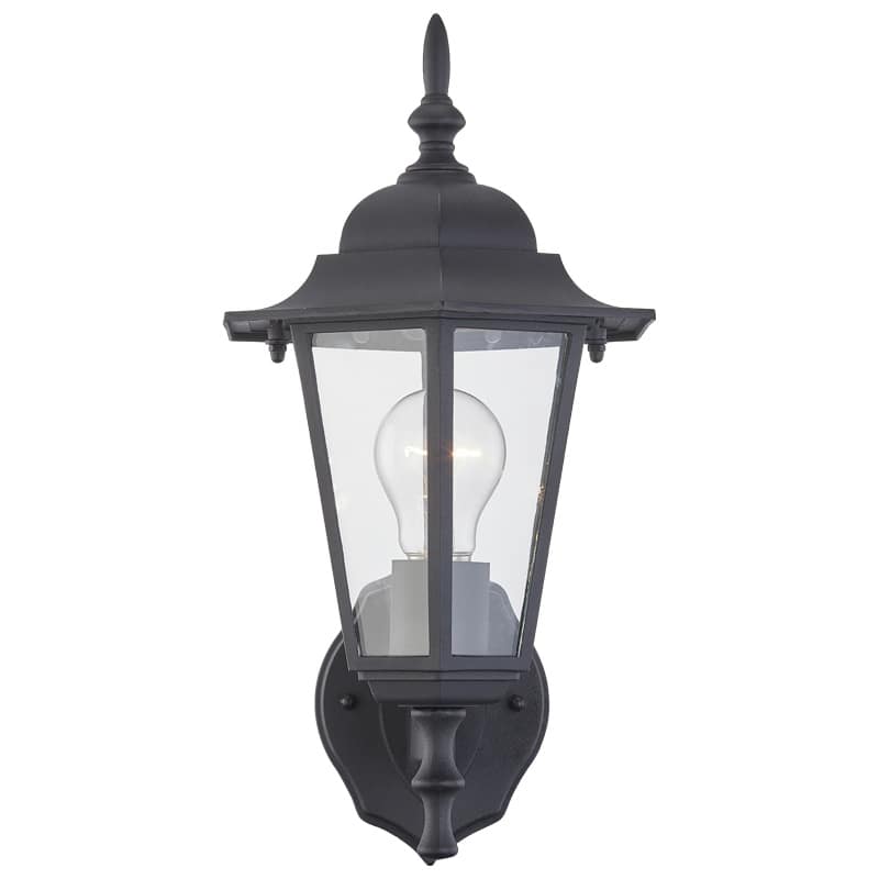 1- Light Outdoor Textured Black Wall Mount Light