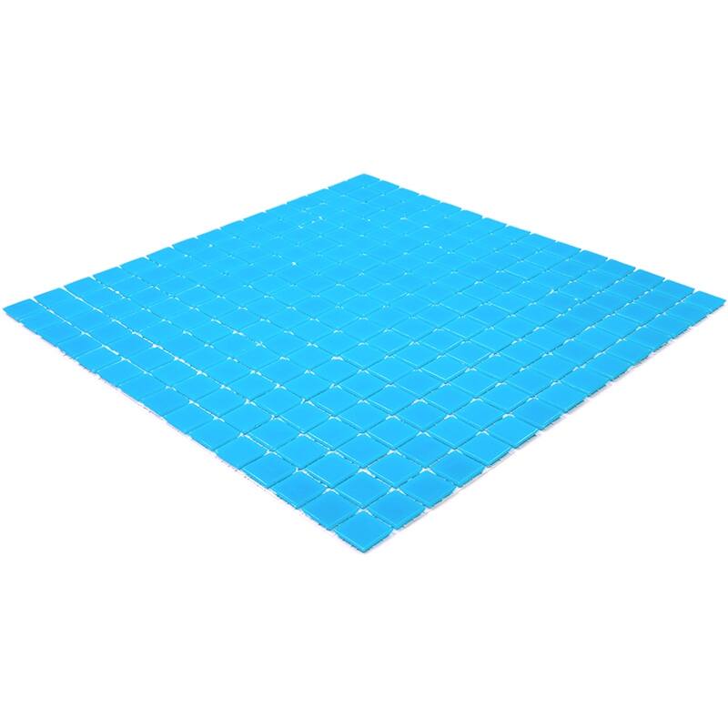 Apollo tile 12" x 12" Dune Glossy Pacific Blue Glass Tile (20 sq ft/case) - 20 Pack