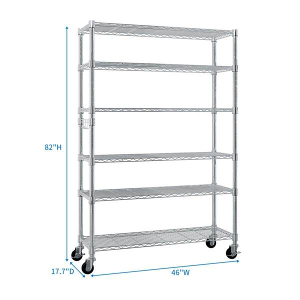 6Tier Disassembly and Free Assembly NSFCertified Steel Wire Shelving Bed Bath & Beyond