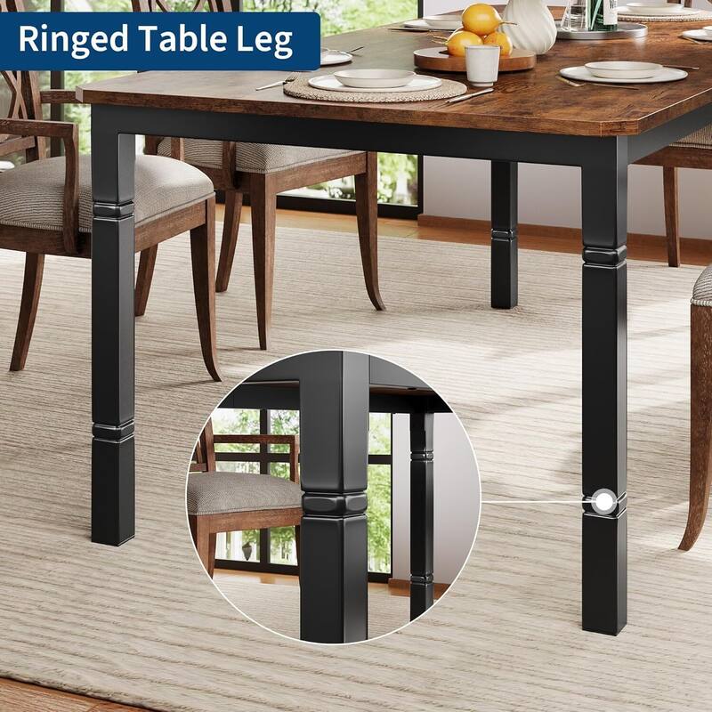 78.7" Large Industrial Dining Table for 6-8 People for Kitchen, Dining Room (Only Table)