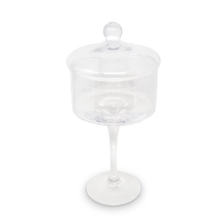 Tall Stemmed Cookie Jar, Liscio Ottico