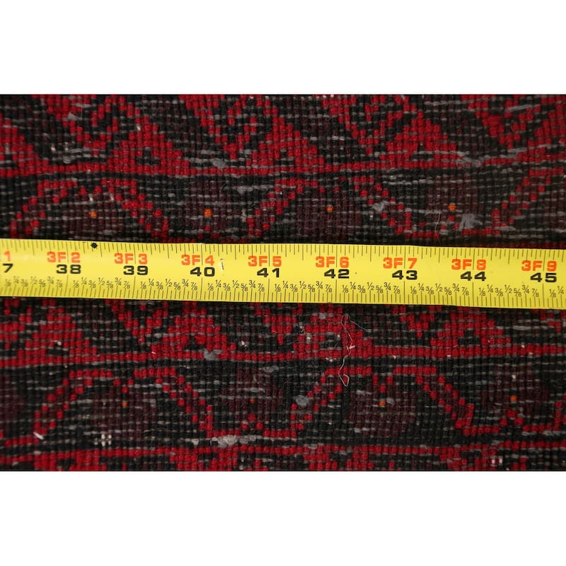 Traditional Geometric Persian Balouch Area Rug Wool Hand-knotted - 3'4" x 6'0"