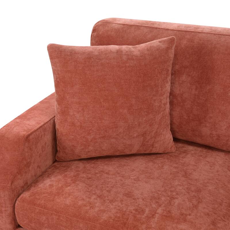 L-Shaped Sectional Upholstered Sleeper Sofa Convertible Pull-out Sofa Bed with Hidden Storage Space, Chenille Fabric