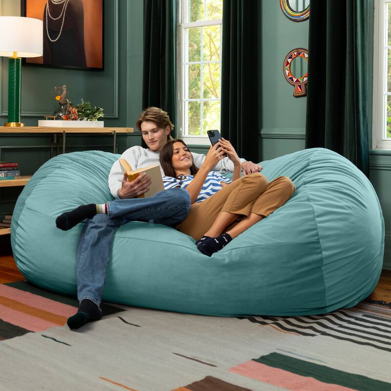 Jaxx Grand Lounger 7 Foot Bean Bag Sofa -Lush Velvet