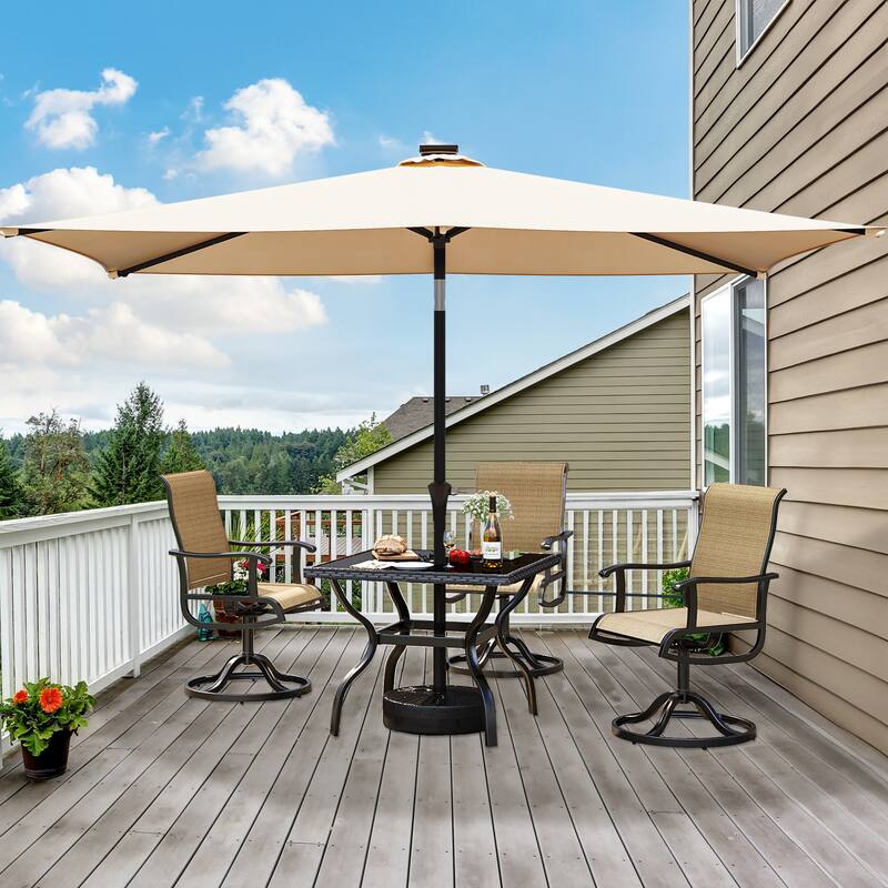 120'' x 78'' Rectangular Market Umbrella With 26 LED Lights