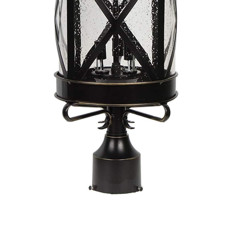 Lidia 3-Light Lantern Head - Black